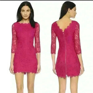 Diane Von Furstenberg Zarita Dress Hot Orchid Size 2